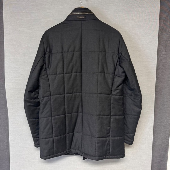 READ Gimo's Quilted Wool Jacket Coat Charcoal  Men's Sz M 38-40 (IT 50) - Picture 2 of 13